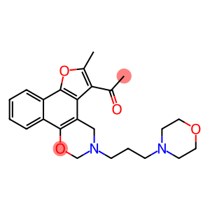 1-(6-methyl-3-(3-morpholinopropyl)-3,4-dihydro-2H-furo[3,2:3,4]naphtho[2,1-e][1,3]oxazin-5-yl)ethan-1-one