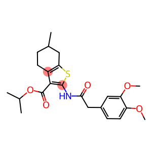 isopropyl 2-{[(3,4-dimethoxyphenyl)acetyl]amino}-6-methyl-4,5,6,7-tetrahydro-1-benzothiophene-3-carboxylate