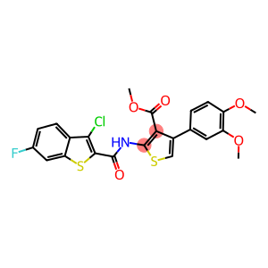methyl 2-{[(3-chloro-6-fluoro-1-benzothien-2-yl)carbonyl]amino}-4-(3,4-dimethoxyphenyl)-3-thiophenecarboxylate