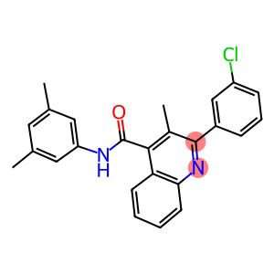 2-(3-chlorophenyl)-N-(3,5-dimethylphenyl)-3-methyl-4-quinolinecarboxamide