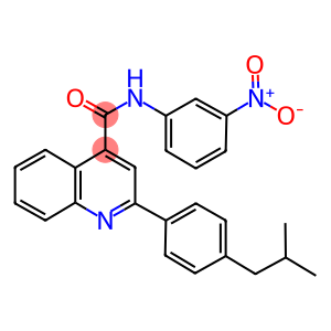 N-{3-nitrophenyl}-2-(4-isobutylphenyl)-4-quinolinecarboxamide