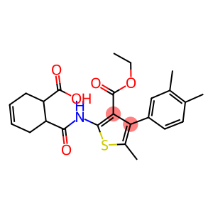 6-({[4-(3,4-dimethylphenyl)-3-(ethoxycarbonyl)-5-methyl-2-thienyl]amino}carbonyl)-3-cyclohexene-1-carboxylic acid