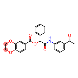 1,4-Benzodioxin-6-carboxylic acid, 2,3-dihydro-, 2-[(3-acetylphenyl)amino]-2-oxo-1-phenylethyl ester