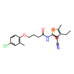 4-(4-chloro-2-methylphenoxy)-N-(3-cyano-4-ethyl-5-methyl-2-thienyl)butanamide