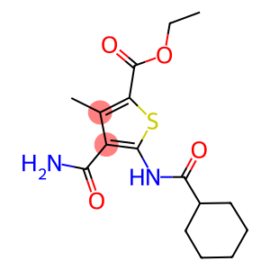 ethyl 4-(aminocarbonyl)-5-[(cyclohexylcarbonyl)amino]-3-methylthiophene-2-carboxylate