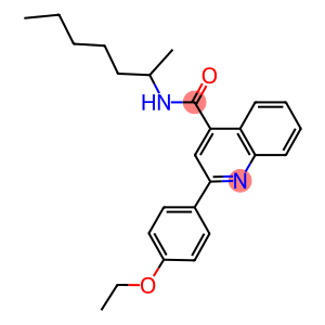 2-(4-ethoxyphenyl)-N-(1-methylhexyl)-4-quinolinecarboxamide