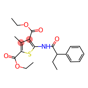 diethyl 3-methyl-5-[(2-phenylbutanoyl)amino]-2,4-thiophenedicarboxylate