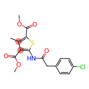 dimethyl 5-{[(4-chlorophenyl)acetyl]amino}-3-methyl-2,4-thiophenedicarboxylate