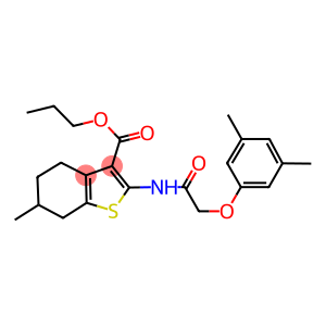 propyl 2-{[(3,5-dimethylphenoxy)acetyl]amino}-6-methyl-4,5,6,7-tetrahydro-1-benzothiophene-3-carboxylate