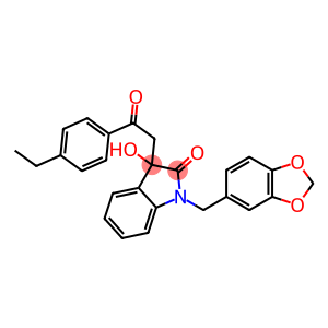 1-(1,3-benzodioxol-5-ylmethyl)-3-[2-(4-ethylphenyl)-2-oxoethyl]-3-hydroxy-1,3-dihydro-2H-indol-2-one