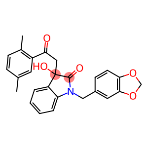 1-(1,3-benzodioxol-5-ylmethyl)-3-[2-(2,5-dimethylphenyl)-2-oxoethyl]-3-hydroxy-1,3-dihydro-2H-indol-2-one