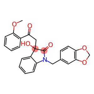 1-(1,3-benzodioxol-5-ylmethyl)-3-hydroxy-3-[2-(2-methoxyphenyl)-2-oxoethyl]-1,3-dihydro-2H-indol-2-one