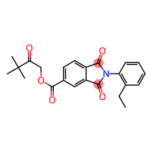 3,3-dimethyl-2-oxobutyl 2-(2-ethylphenyl)-1,3-dioxo-5-isoindolinecarboxylate