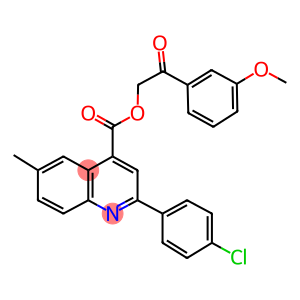 2-(3-methoxyphenyl)-2-oxoethyl 2-(4-chlorophenyl)-6-methyl-4-quinolinecarboxylate