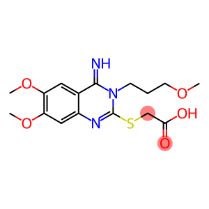 2-([4-IMINO-6,7-DIMETHOXY-3-(3-METHOXYPROPYL)-3,4-DIHYDRO-2-QUINAZOLINYL]SULFANYL)ACETIC ACID