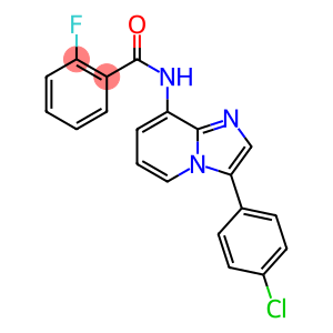 N-[3-(4-CHLOROPHENYL)IMIDAZO[1,2-A]PYRIDIN-8-YL]-2-FLUOROBENZENECARBOXAMIDE