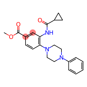 methyl 3-cyclopropaneamido-4-(4-phenylpiperazin-1-yl)benzoate