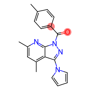 [4,6-DIMETHYL-3-(1H-PYRROL-1-YL)-1H-PYRAZOLO[3,4-B]PYRIDIN-1-YL](4-METHYLPHENYL)METHANONE