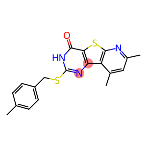 7,9-DIMETHYL-2-[(4-METHYLBENZYL)SULFANYL]PYRIDO[3',2':4,5]THIENO[3,2-D]PYRIMIDIN-4-OL