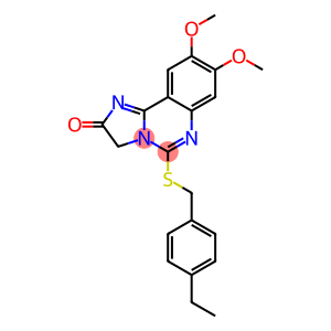 5-[(4-ETHYLBENZYL)SULFANYL]-8,9-DIMETHOXYIMIDAZO[1,2-C]QUINAZOLIN-2(3H)-ONE