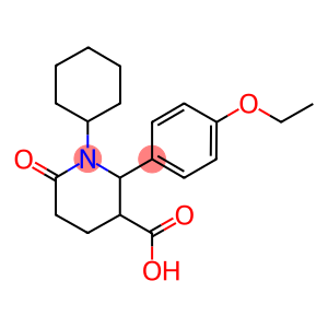 1-CYCLOHEXYL-2-(4-ETHOXYPHENYL)-6-OXO-3-PIPERIDINECARBOXYLIC ACID