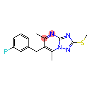 6-(3-FLUOROBENZYL)-5,7-DIMETHYL-2-(METHYLSULFANYL)[1,2,4]TRIAZOLO[1,5-A]PYRIMIDINE