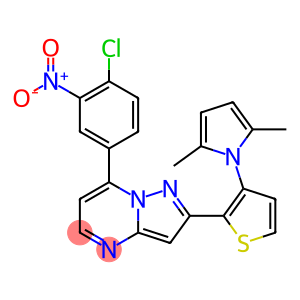 7-(4-CHLORO-3-NITROPHENYL)-2-[3-(2,5-DIMETHYL-1H-PYRROL-1-YL)-2-THIENYL]PYRAZOLO[1,5-A]PYRIMIDINE