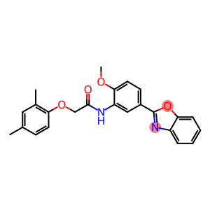 N-[5-(1,3-benzoxazol-2-yl)-2-methoxyphenyl]-2-(2,4-dimethylphenoxy)acetamide