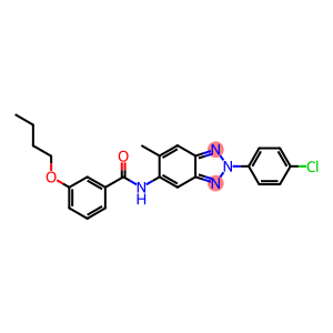 3-butoxy-N-[2-(4-chlorophenyl)-6-methyl-2H-1,2,3-benzotriazol-5-yl]benzamide