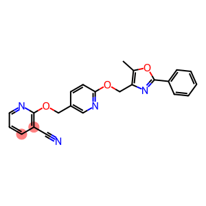 2-[[6-[(5-methyl-2-phenyl-4-oxazolyl)methoxy]-pyridin-3-yl]methoxy]nicotinonitrile