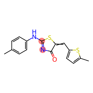 2-[(4-methylphenyl)imino]-5-[(5-methyl-2-thienyl)methylene]-1,3-thiazolidin-4-one