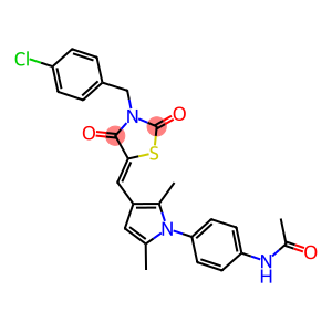 N-[4-(3-{[3-(4-chlorobenzyl)-2,4-dioxo-1,3-thiazolidin-5-ylidene]methyl}-2,5-dimethyl-1H-pyrrol-1-yl)phenyl]acetamide