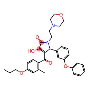 3-hydroxy-4-(2-methyl-4-propoxybenzoyl)-1-(2-morpholin-4-ylethyl)-5-(3-phenoxyphenyl)-1,5-dihydro-2H-pyrrol-2-one