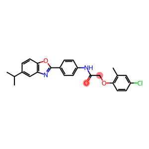 2-(4-chloro-2-methylphenoxy)-N-[4-(5-isopropyl-1,3-benzoxazol-2-yl)phenyl]acetamide