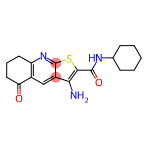 3-amino-N-cyclohexyl-5-oxo-5,6,7,8-tetrahydrothieno[2,3-b]quinoline-2-carboxamide