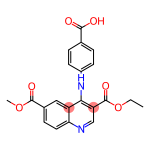 4-{[3-(ethoxycarbonyl)-6-(methoxycarbonyl)-4-quinolinyl]amino}benzoic acid