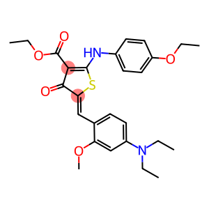 ethyl 5-[4-(diethylamino)-2-methoxybenzylidene]-2-(4-ethoxyanilino)-4-oxo-4,5-dihydro-3-thiophenecarboxylate