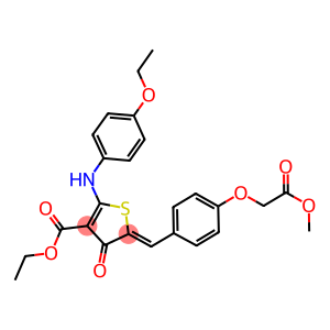 ethyl 2-(4-ethoxyanilino)-5-[4-(2-methoxy-2-oxoethoxy)benzylidene]-4-oxo-4,5-dihydro-3-thiophenecarboxylate