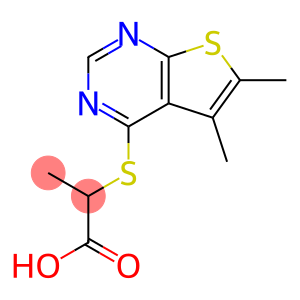 Propanoic acid, 2-[(5,6-dimethylthieno[2,3-d]pyrimidin-4-yl)thio]-