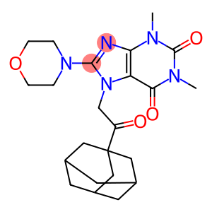 7-[2-(1-adamantyl)-2-oxoethyl]-1,3-dimethyl-8-(4-morpholinyl)-3,7-dihydro-1H-purine-2,6-dione