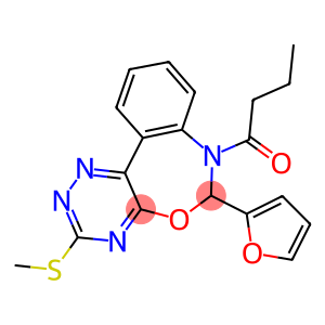 7-butyryl-6-(2-furyl)-3-(methylsulfanyl)-6,7-dihydro[1,2,4]triazino[5,6-d][3,1]benzoxazepine