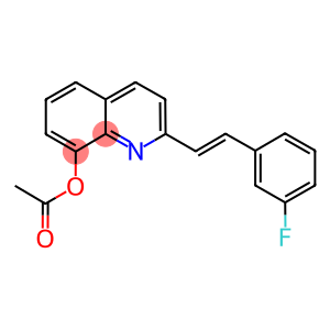 2-[2-(3-fluorophenyl)vinyl]-8-quinolinyl acetate