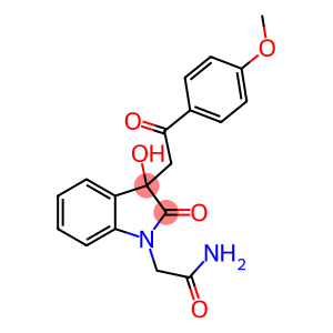 2-{3-hydroxy-3-[2-(4-methoxyphenyl)-2-oxoethyl]-2-oxo-2,3-dihydro-1H-indol-1-yl}acetamide