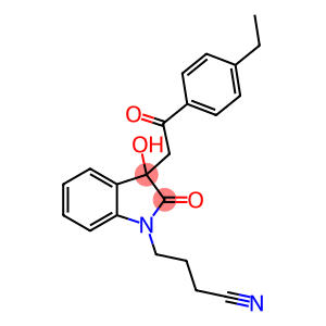 4-{3-[2-(4-ethylphenyl)-2-oxoethyl]-3-hydroxy-2-oxo-2,3-dihydro-1H-indol-1-yl}butanenitrile