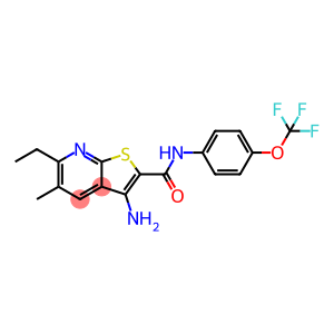 3-amino-6-ethyl-5-methyl-N-[4-(trifluoromethoxy)phenyl]thieno[2,3-b]pyridine-2-carboxamide