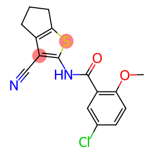 5-chloro-N-(3-cyano-5,6-dihydro-4H-cyclopenta[b]thien-2-yl)-2-methoxybenzamide