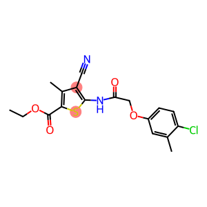 ethyl 5-{[(4-chloro-3-methylphenoxy)acetyl]amino}-4-cyano-3-methyl-2-thiophenecarboxylate