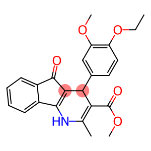 methyl 4-(4-ethoxy-3-methoxyphenyl)-2-methyl-5-oxo-4,5-dihydro-1H-indeno[1,2-b]pyridine-3-carboxylate