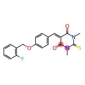 5-{4-[(2-fluorobenzyl)oxy]benzylidene}-1,3-dimethyl-2-thioxodihydro-4,6(1H,5H)-pyrimidinedione