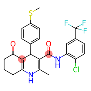 N-[2-chloro-5-(trifluoromethyl)phenyl]-2-methyl-4-[4-(methylsulfanyl)phenyl]-5-oxo-1,4,5,6,7,8-hexahydro-3-quinolinecarboxamide